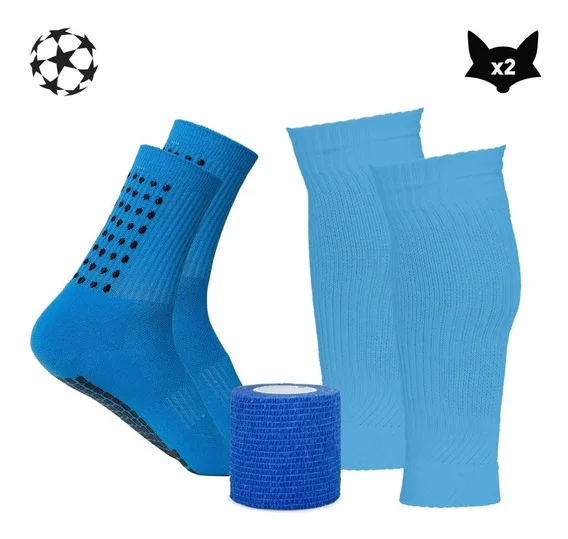 Kit europeu de meias antiderrapantes de futebol Tifox Color Ce…