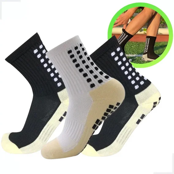 Kit 3 Pares Meias Antiderrapante Futebol Pro Socks Esportiva C…