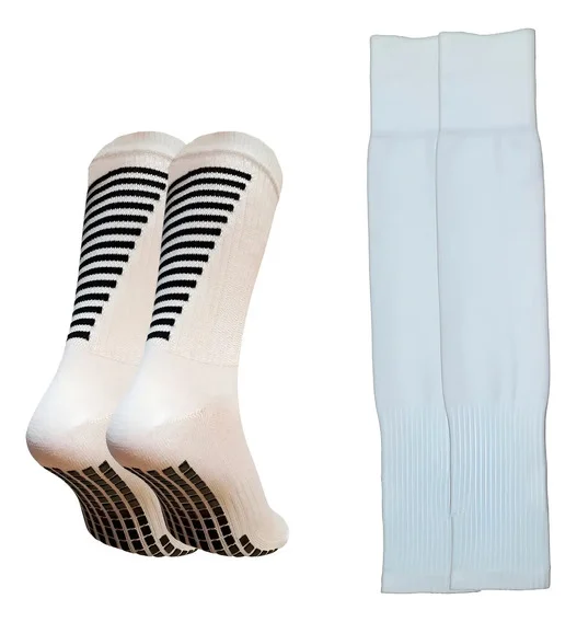 Kit esportivo de meias antiderrapantes de futebol para bezerro…