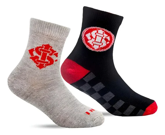 Kit 2 Pares de Meias Infantis para Futebol com Logo do Interna…