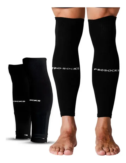 Meião Cortado Futebol Compressão Canelito Prosocks Armor Cor Preto Tamanho Único