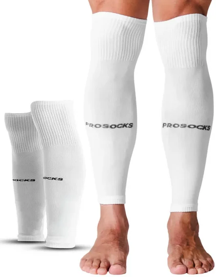 Meião Cortado Futebol Compressão Canelito Prosocks Armor Cor Branco Tamanho Único