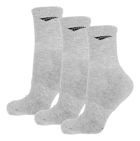 3 Pares de Meias Esportivas Penalty Cano Alto 330 Cinza 39/44