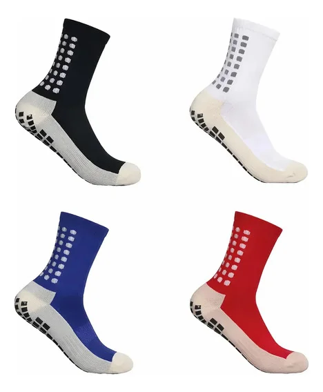 Kit 4 Pares Meias Antiderrapante Esportiva Futebol Treino Vari…