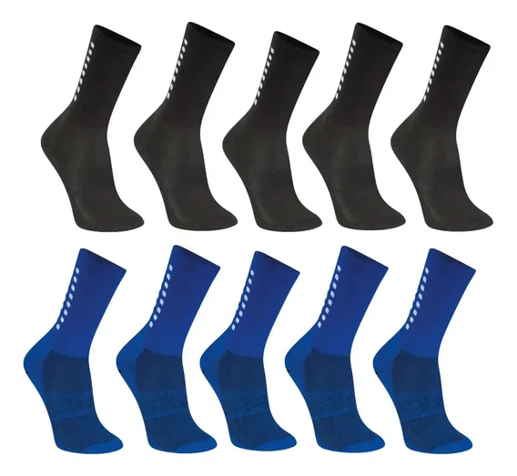 Kit 10 Meias Antiderrapante Masculino Futebol Academia Cross P…