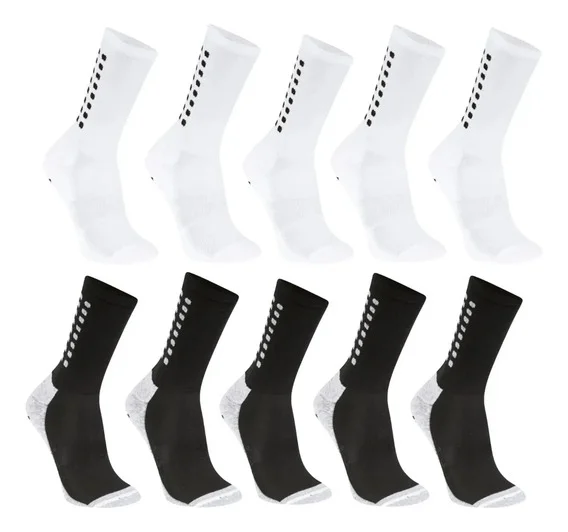 Kit 10 Meias Antiderrapante Masculino Futebol Academia Cross B…