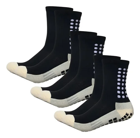 Kit 3 Pares Meias Pilates Hidroginástica Futebol Compressão Ta…