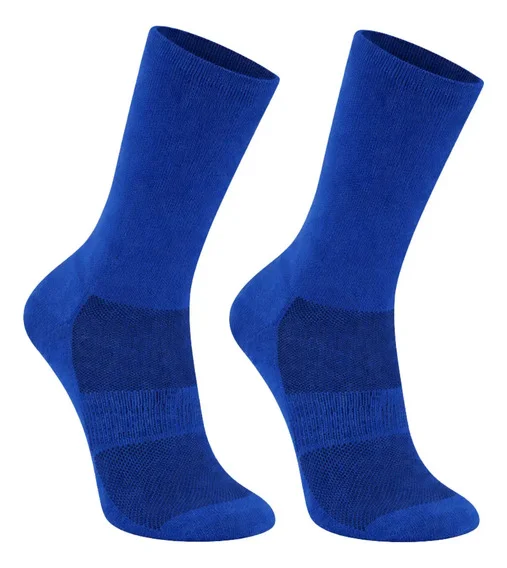 Kit 2 Meias Antiderrapante Esportiva Poliamida Treino Gym Azul G