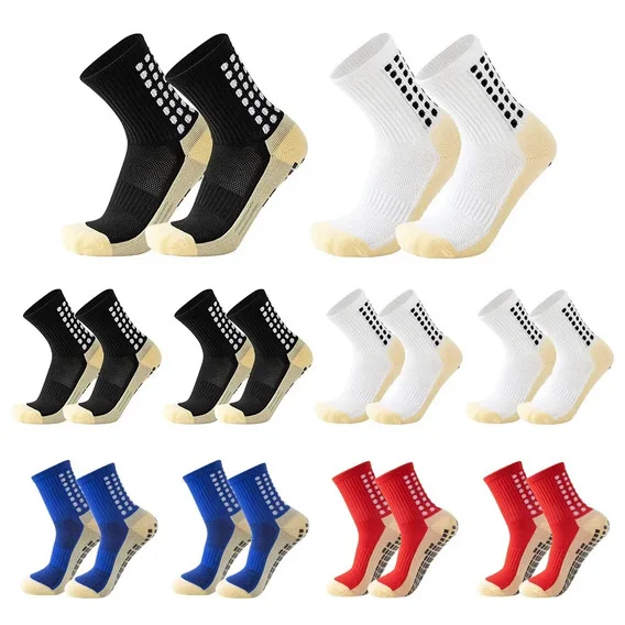 Kit Com 10 Pares Meia De Compressão Antiderrapante Esportiva Futebol Treino Misturada